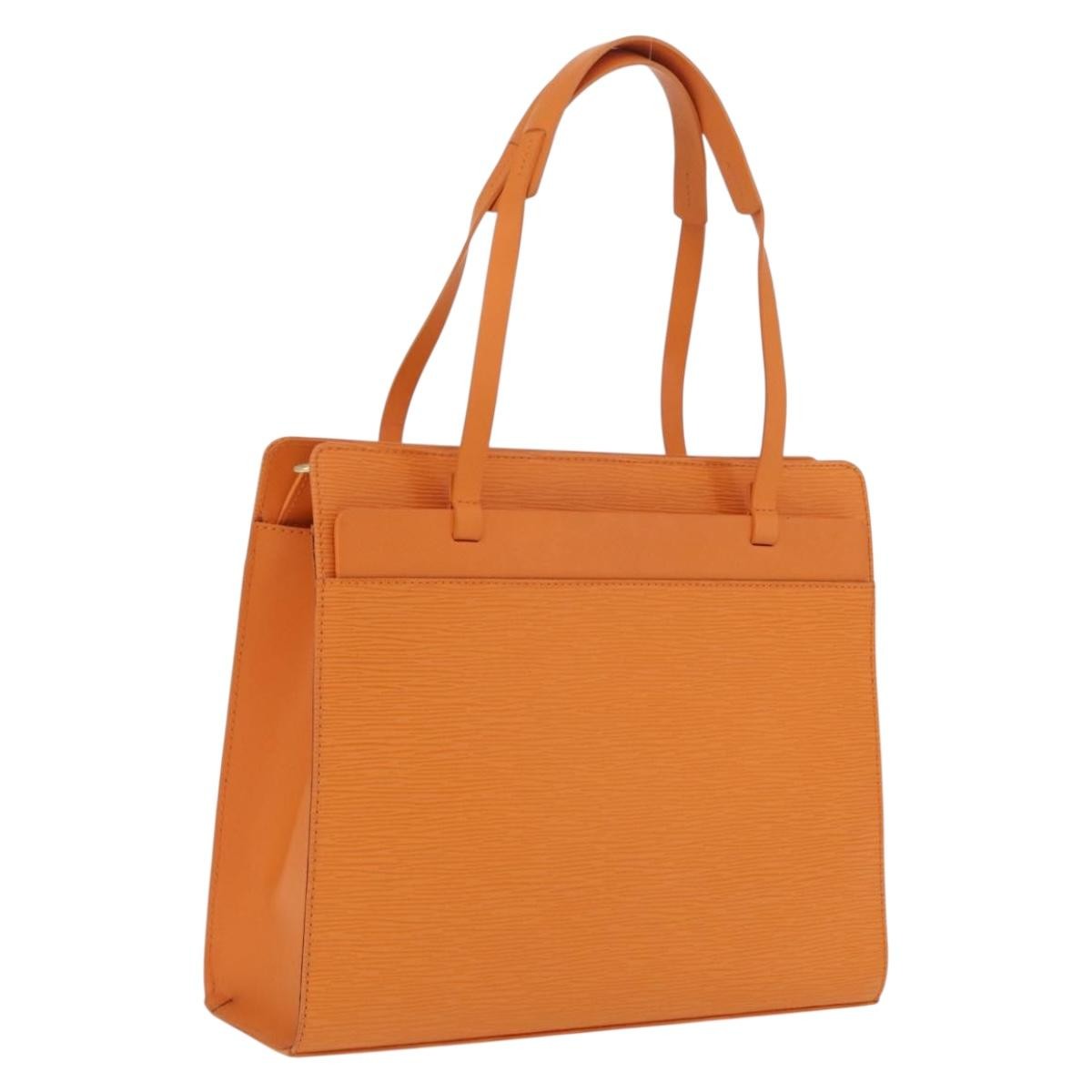 Louis Vuitton Croisette Damier with Braided Detail, Orange, Leather, Tote Bag