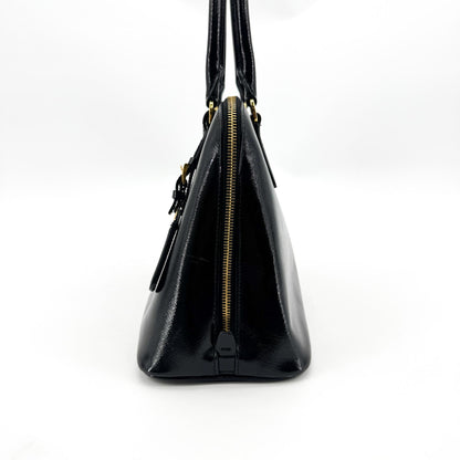 Prada Promenade Vernice Saffiano Leather, Black, Leather, Handbag