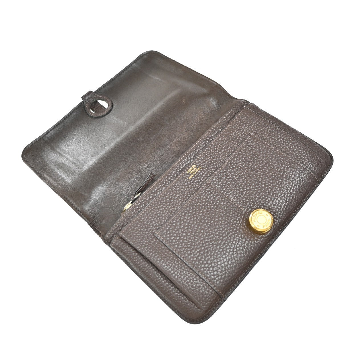 Hermes Dogon Compact Leather, Brown, Leather, Wallet