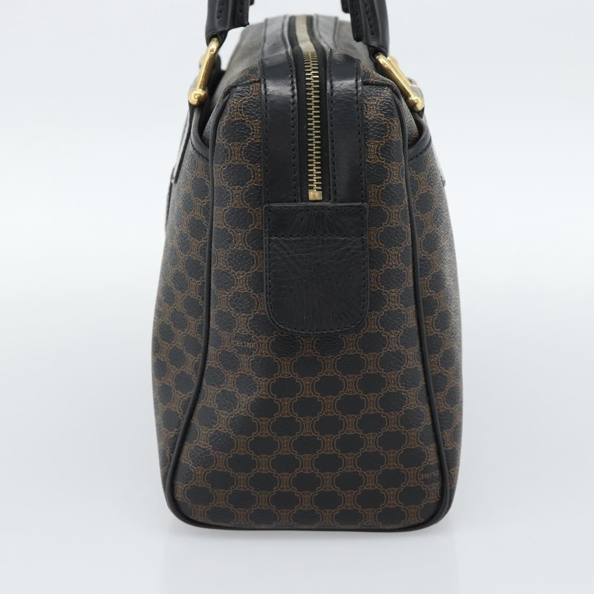 Celine Vintage Boston Macadam Coated Canvas, Black, Canvas, Handbag