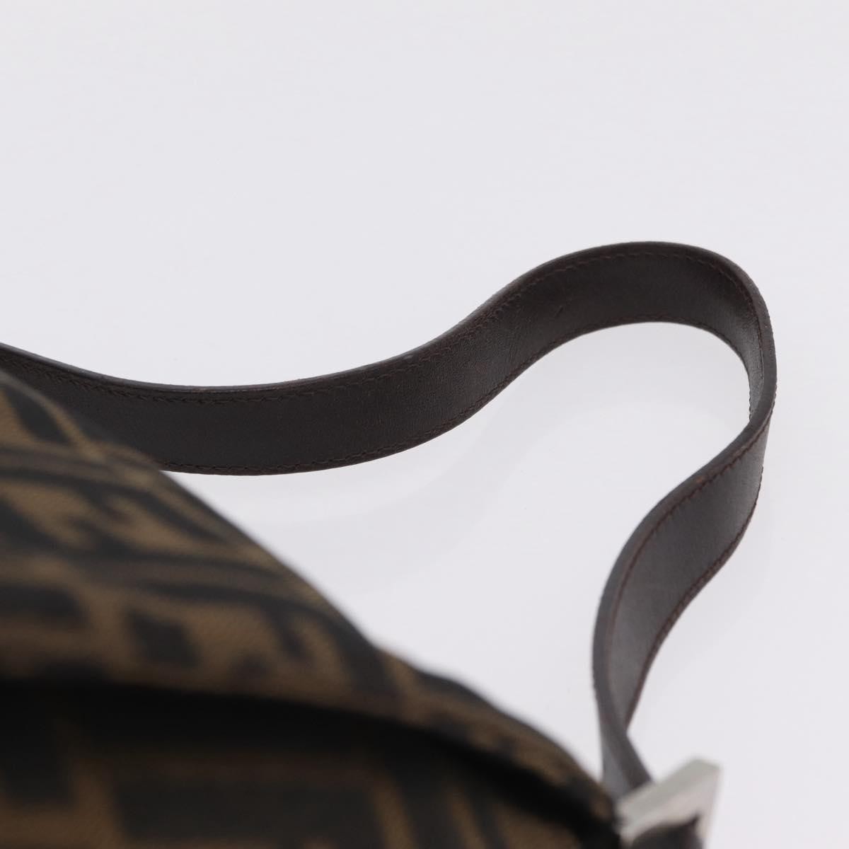 Fendi Zucchino Mamma Baguette Canvas, Brown, Canvas, Shoulder Bag