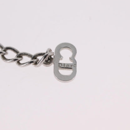 Christian Dior D logo Pendant Metal, Silver, Metal, Necklace