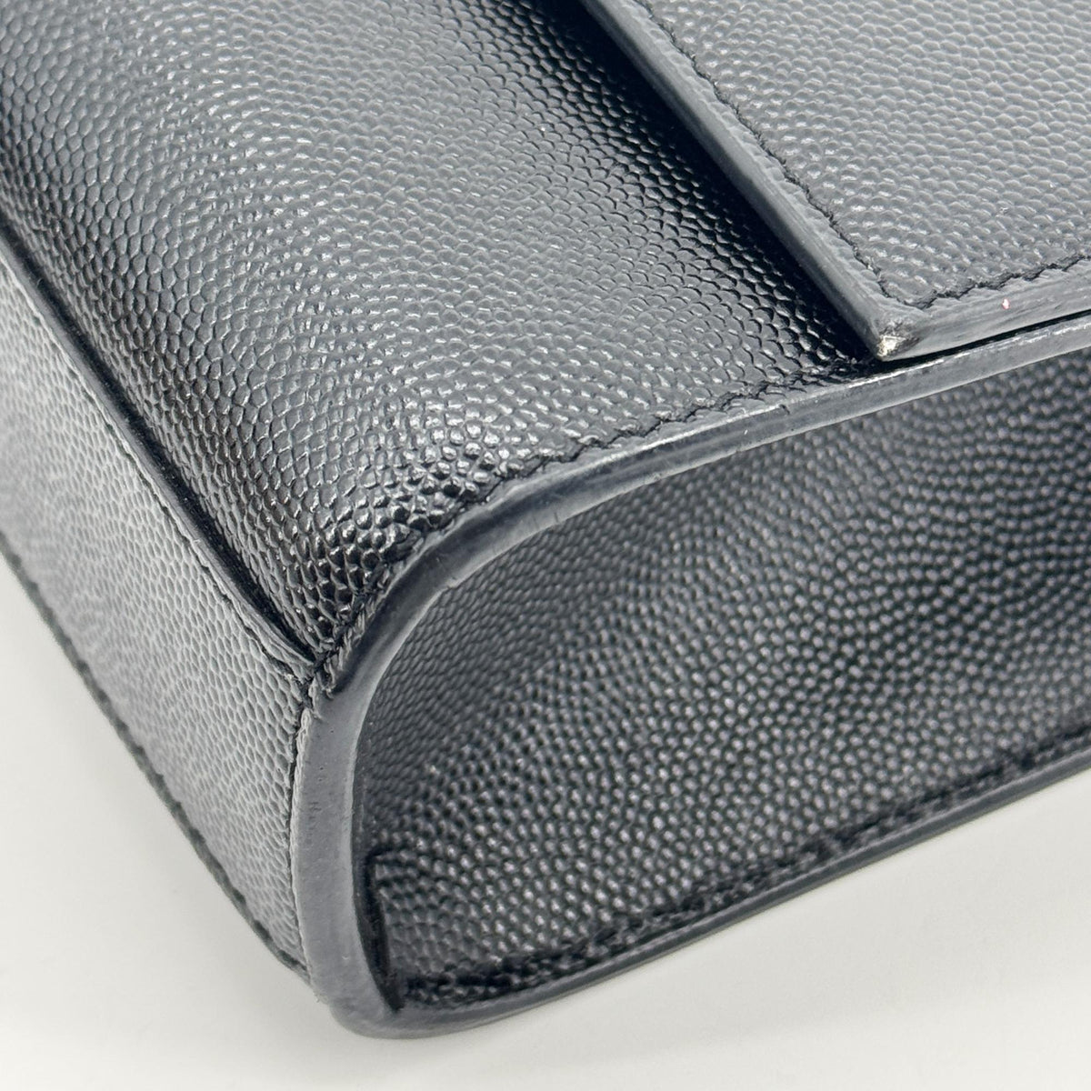 Saint Laurent Classic Monogram Leather, Black, Leather, Crossbody Bag
