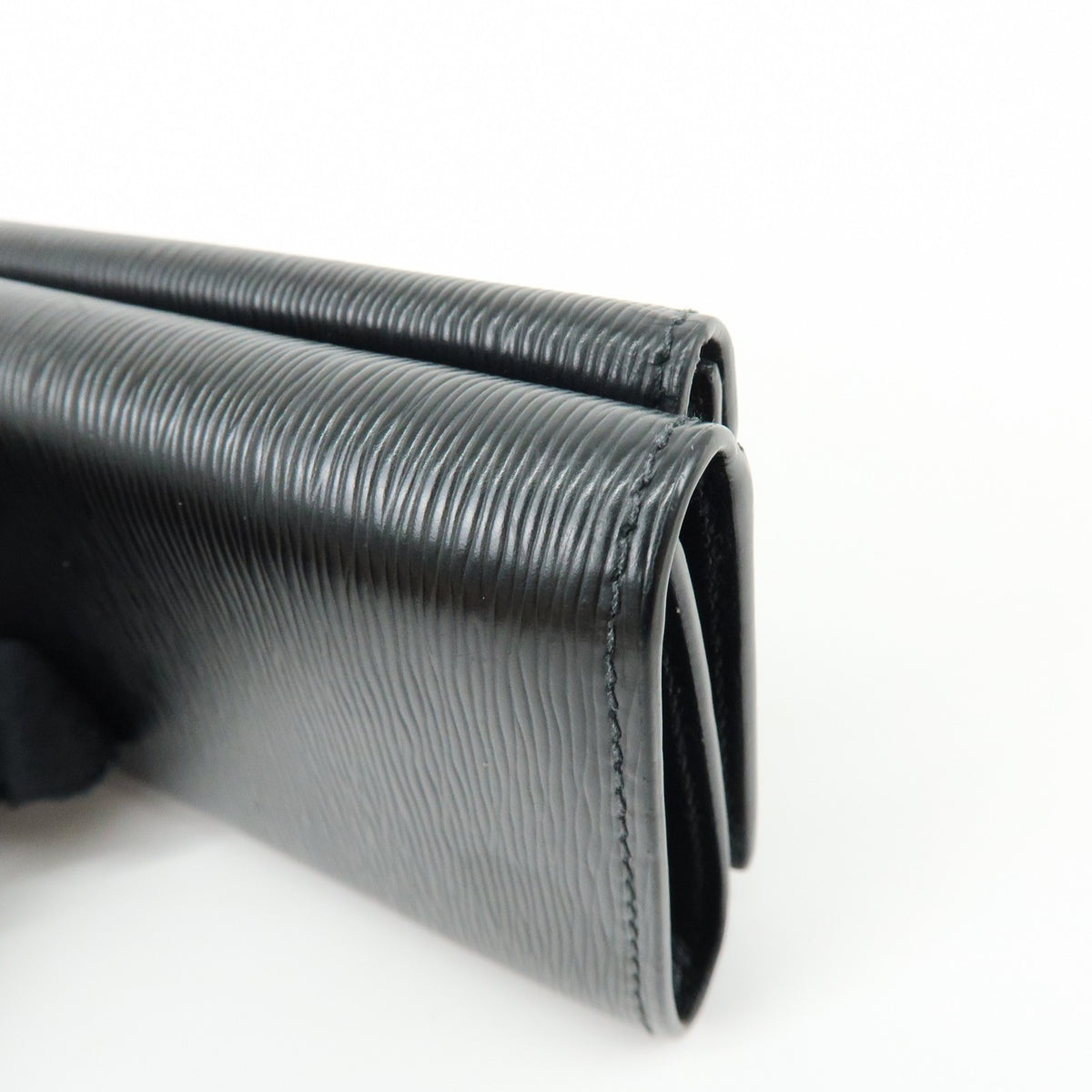Prada Envelope Trifold Saffiano Leather, Black, Leather, Wallet