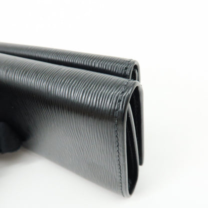 Prada Envelope Trifold Saffiano Leather, Black, Leather, Wallet