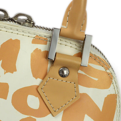 Louis Vuitton Alma Limited Edition Graffiti Leather, Beige, Leather, Handbag