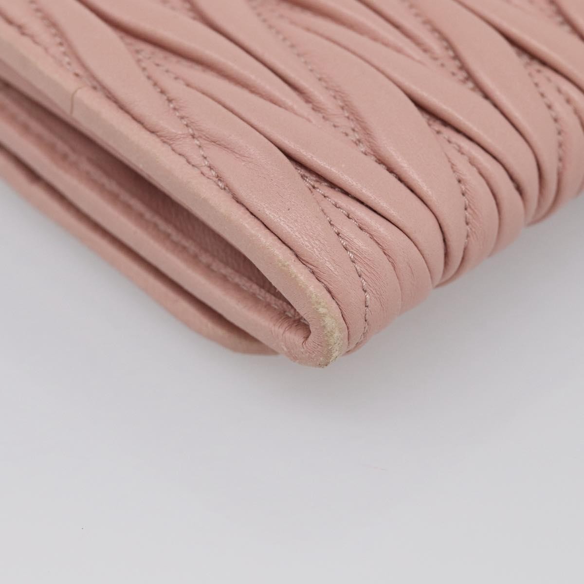 Miu Miu Matelasse Leather, Pink, Leather, Wallet