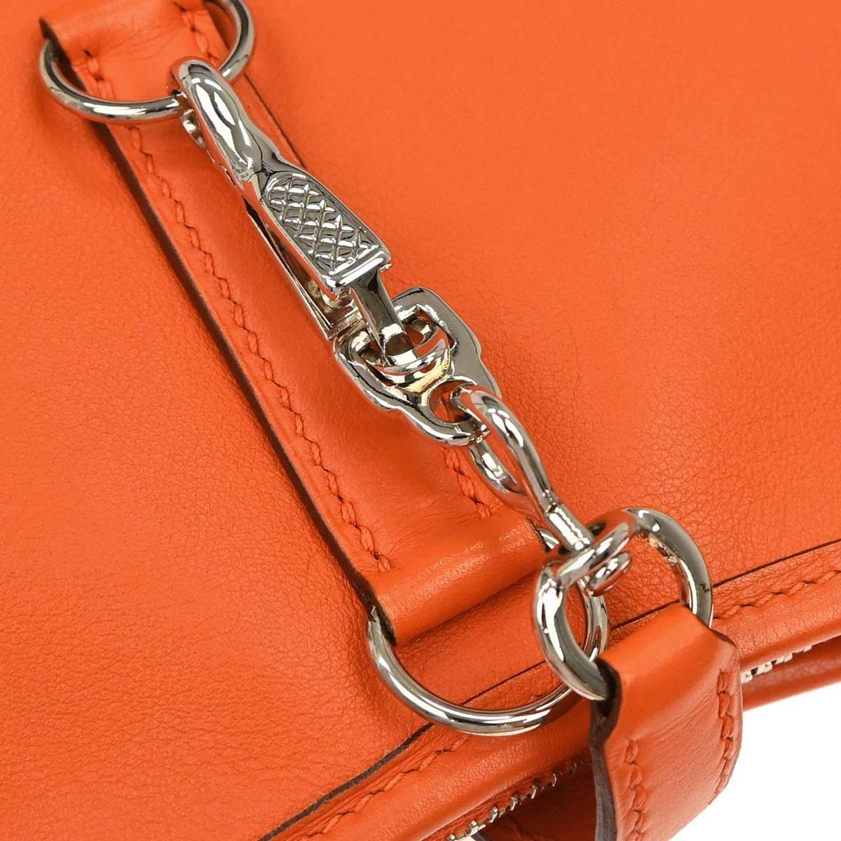 Hermes Trim Epsom, Orange, Leather, Shoulder Bag