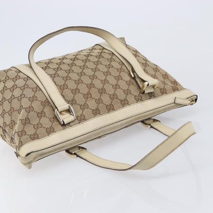 Gucci Abbey Zip Tote GG Canvas and Leather, Beige, Canvas, Handbag