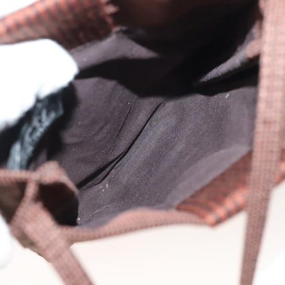 Hermes Herline Canvas, Brown, Canvas, Crossbody Bag