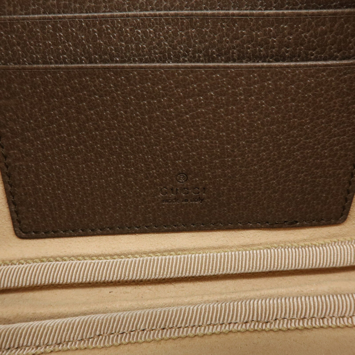 Gucci Ophidia GG Coated Canvas, Brown, Leather, Crossbody Bag