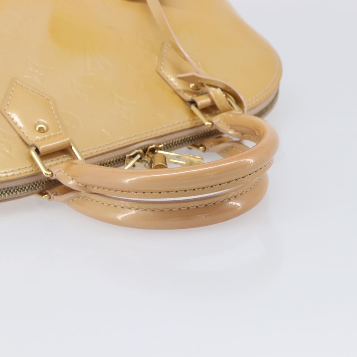 Louis Vuitton Alma Monogram Vernis, Beige, Patent Leather, Handbag