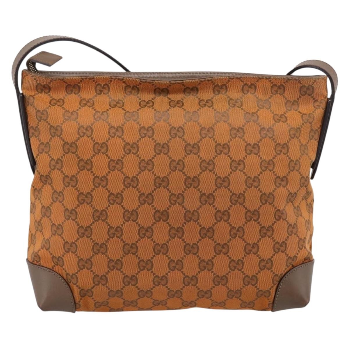 Gucci Shoulder Canvas, Orange, Canvas, Shoulder Bag