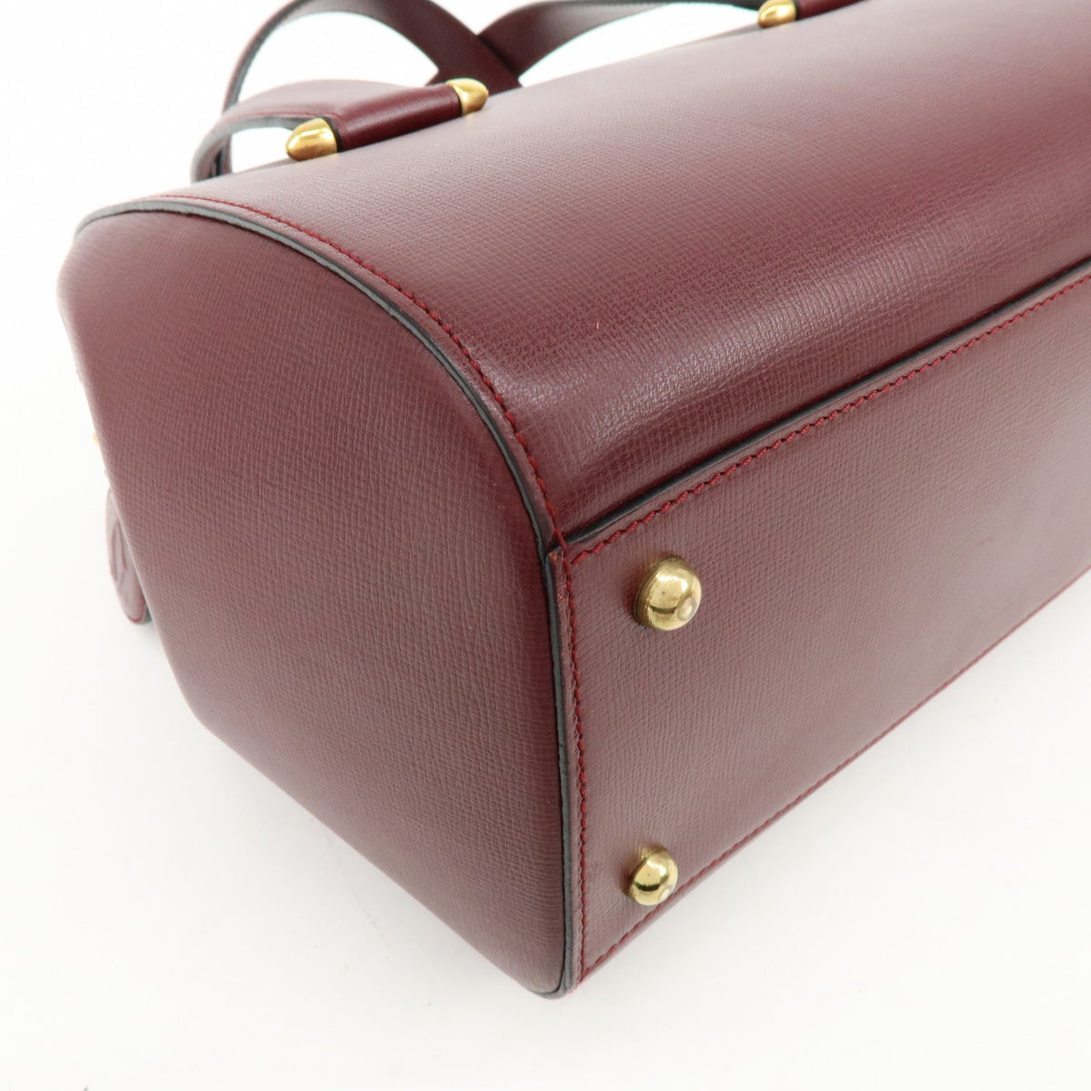 Cartier Must de Cartier Boston Leather, Burgundy, Leather, Travel Bag