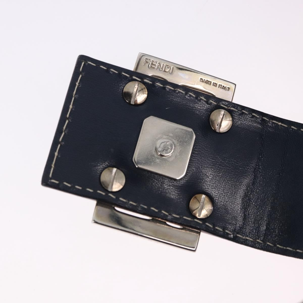 Fendi Buckle Strap Hobo Zucchino Canvas, Navy, Canvas, Shoulder Bag