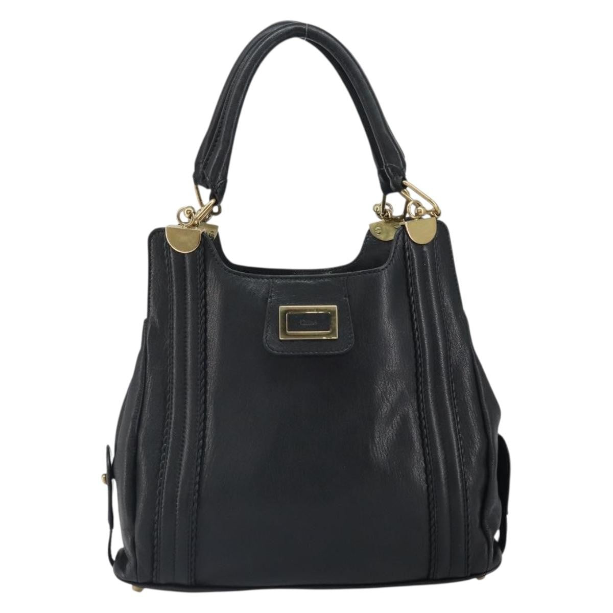 Chloe Irène Leather, Black, Leather, Tote Bag