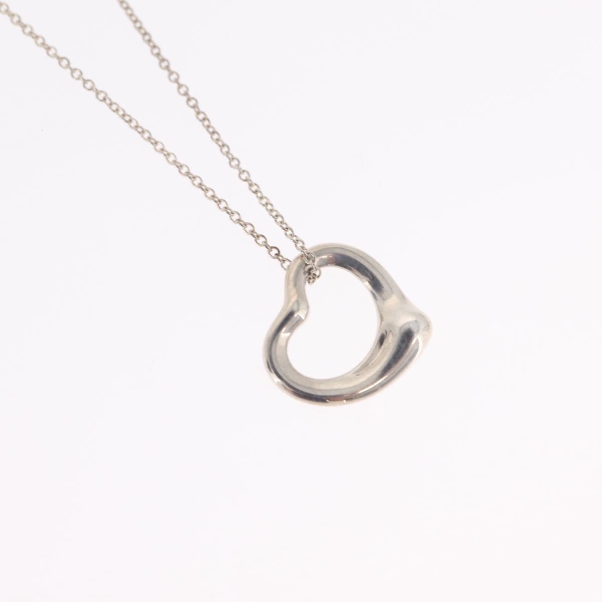Tiffany & Co. Elsa Peretti Open Heart Pendant Sterling Silver, Silver, Sterling Silver, Necklace