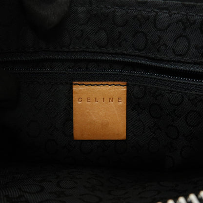 Celine C Macadam Shoulder Suede, Black, Suede, Handbag