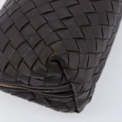 Bottega Veneta Zip Clutch Leather, Brown, Leather, Clutch
