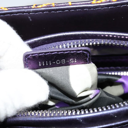 Christian Dior Lady Dior, Purple, Leather, Handbag