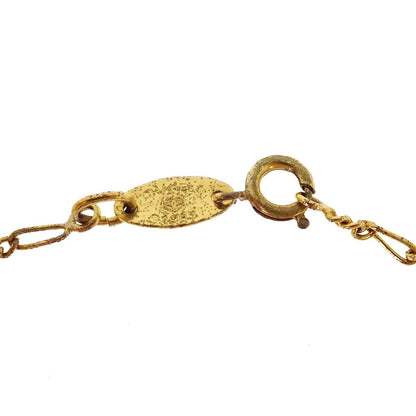 Chanel Quilted CC Pendant Chain Metal, Gold, Gold Plated, Necklace