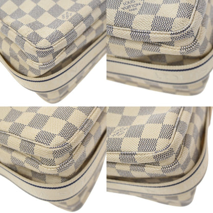 Louis Vuitton Naviglio Damier, White, Canvas, Shoulder Bag