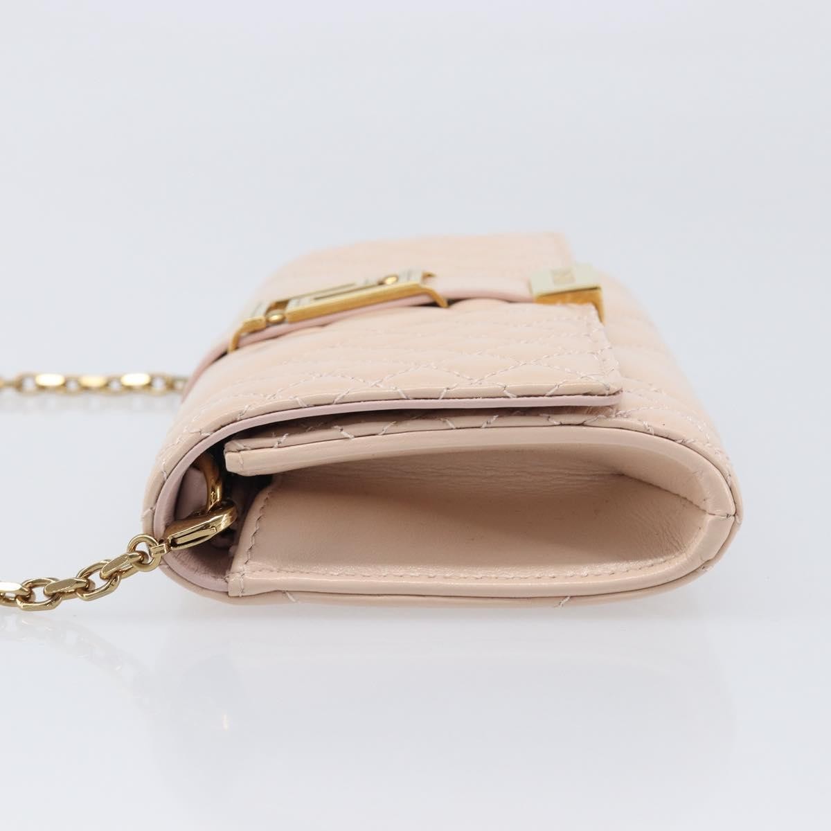 Versace Greca Goddess Convertible Clutch Leather, Pink, Leather, Shoulder Bag