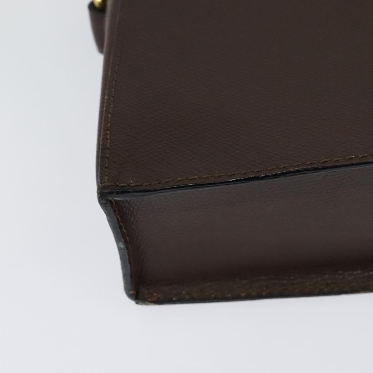 Celine Vintage Turnlock Leather, Brown, Leather, Shoulder Bag