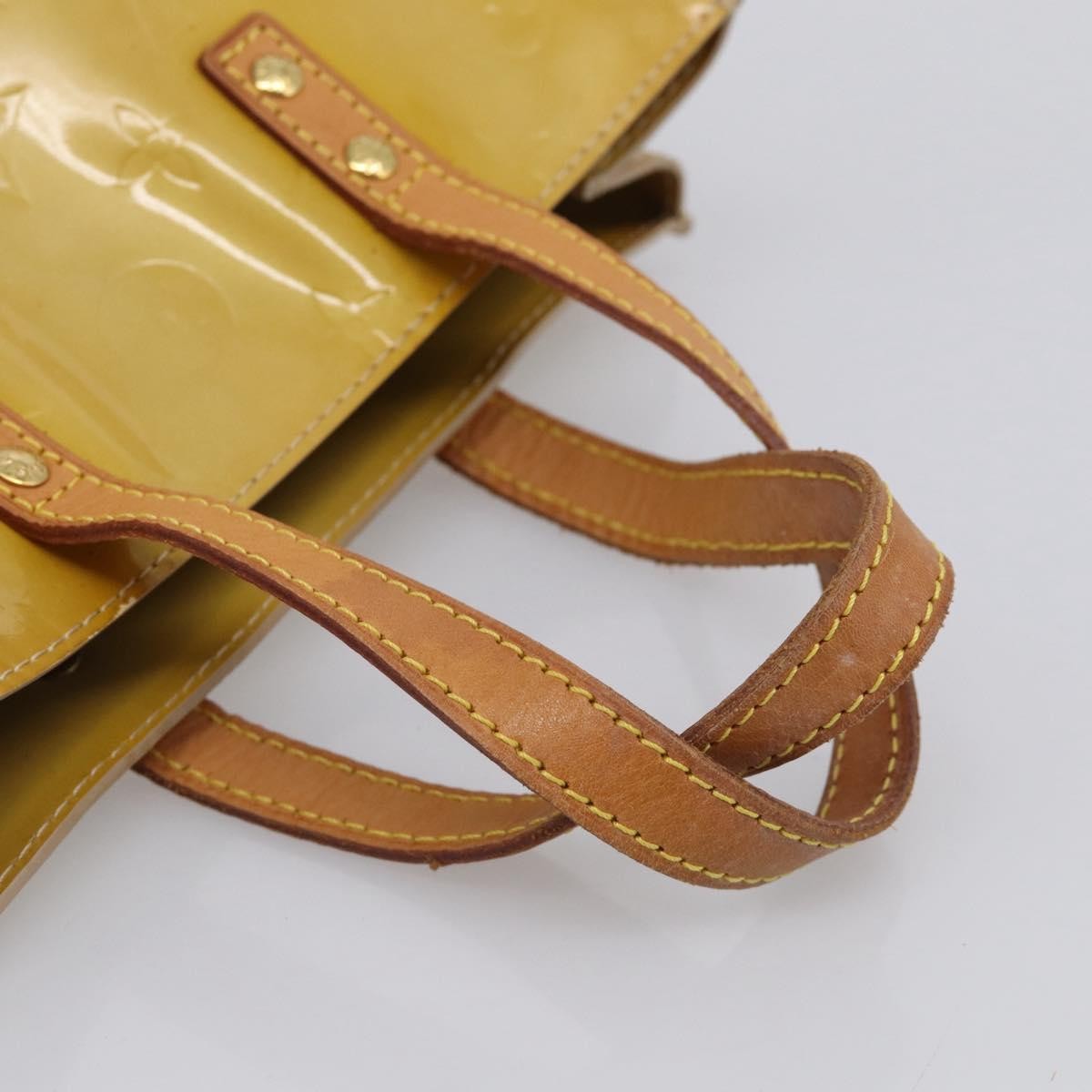 Louis Vuitton Reade Monogram Vernis, Beige, Patent Leather, Handbag