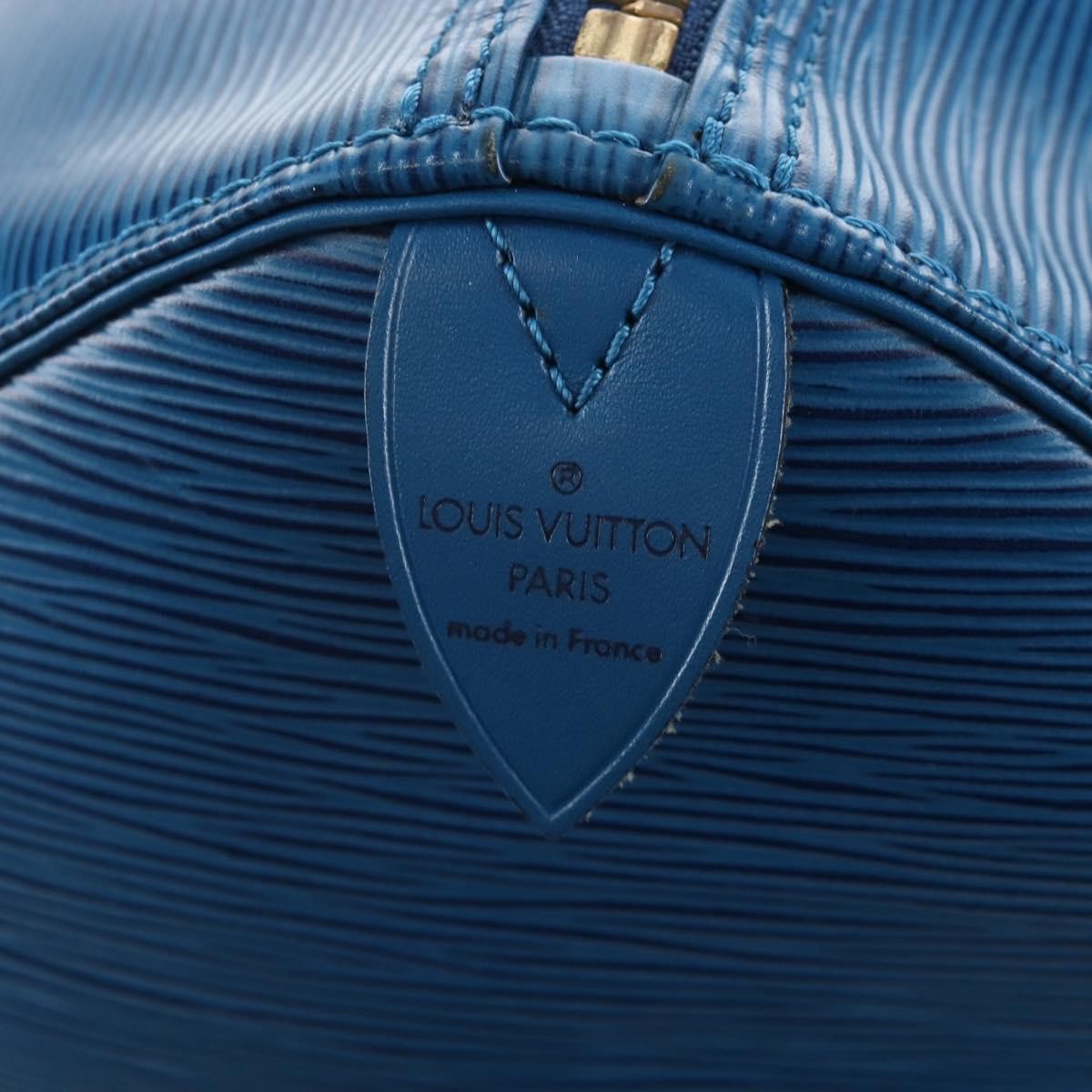Louis Vuitton Keepall Epi Leather, Blue, Leather, Travel Bag