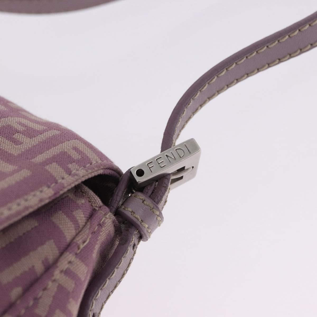 Fendi Baguette Zucchino Canvas, Purple, Canvas, Handbag