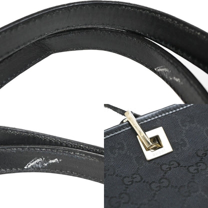 Gucci Vintage Bucket Shopping GG Canvas, Black, Canvas, Tote Bag