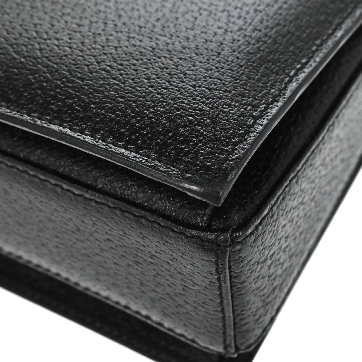 Gucci Vintage Leather, Black, Leather, Shoulder Bag
