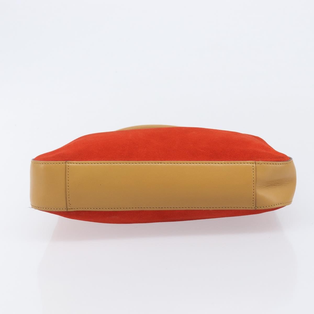Gucci Vintage Zip Hobo Leather & Suede, Red, Suede, Shoulder Bag
