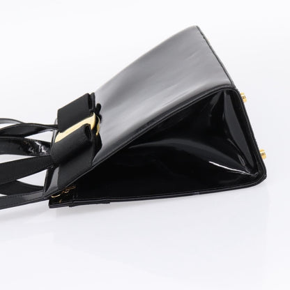 Salvatore Ferragamo Convertible Vara Bow Patent Leather, Black, Patent Leather, Handbag