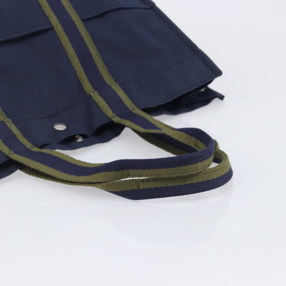 Hermes Fourre Tout Toile, Navy, Canvas, Tote Bag