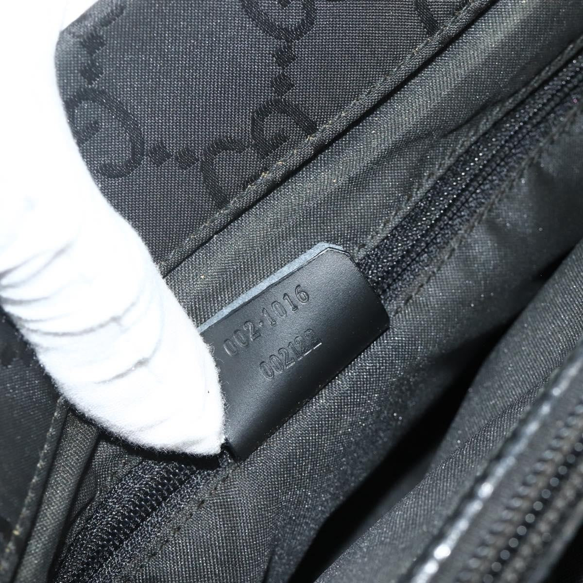 Gucci Vintage Bamboo Handle Tote GG Canvas, Black, Canvas, Tote Bag