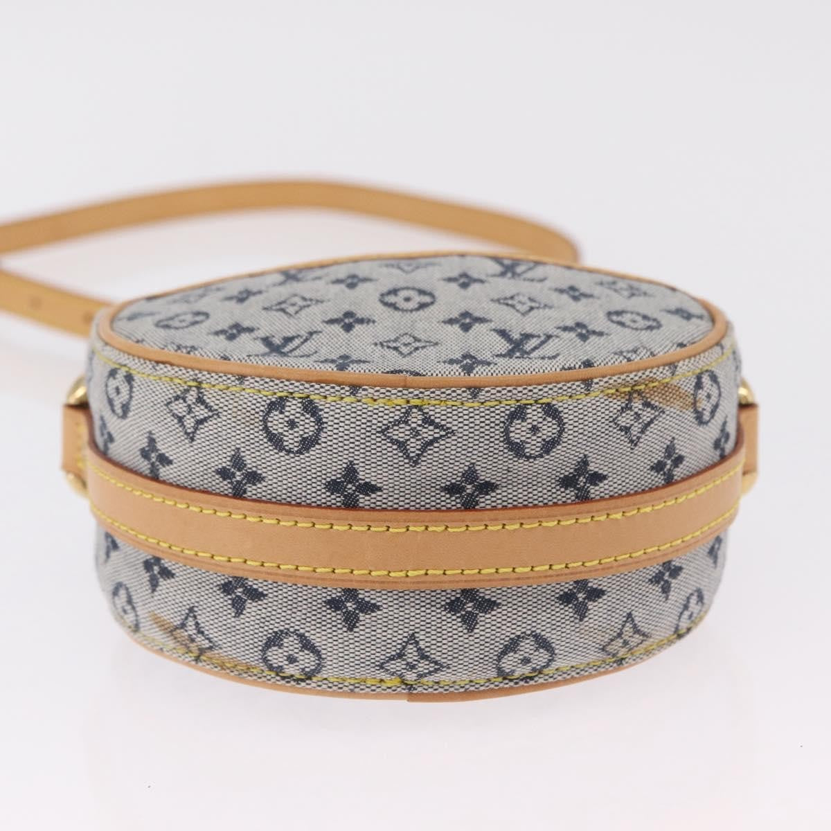 Louis Vuitton Jeanne Mini Lin, Blue, Canvas, Crossbody Bag