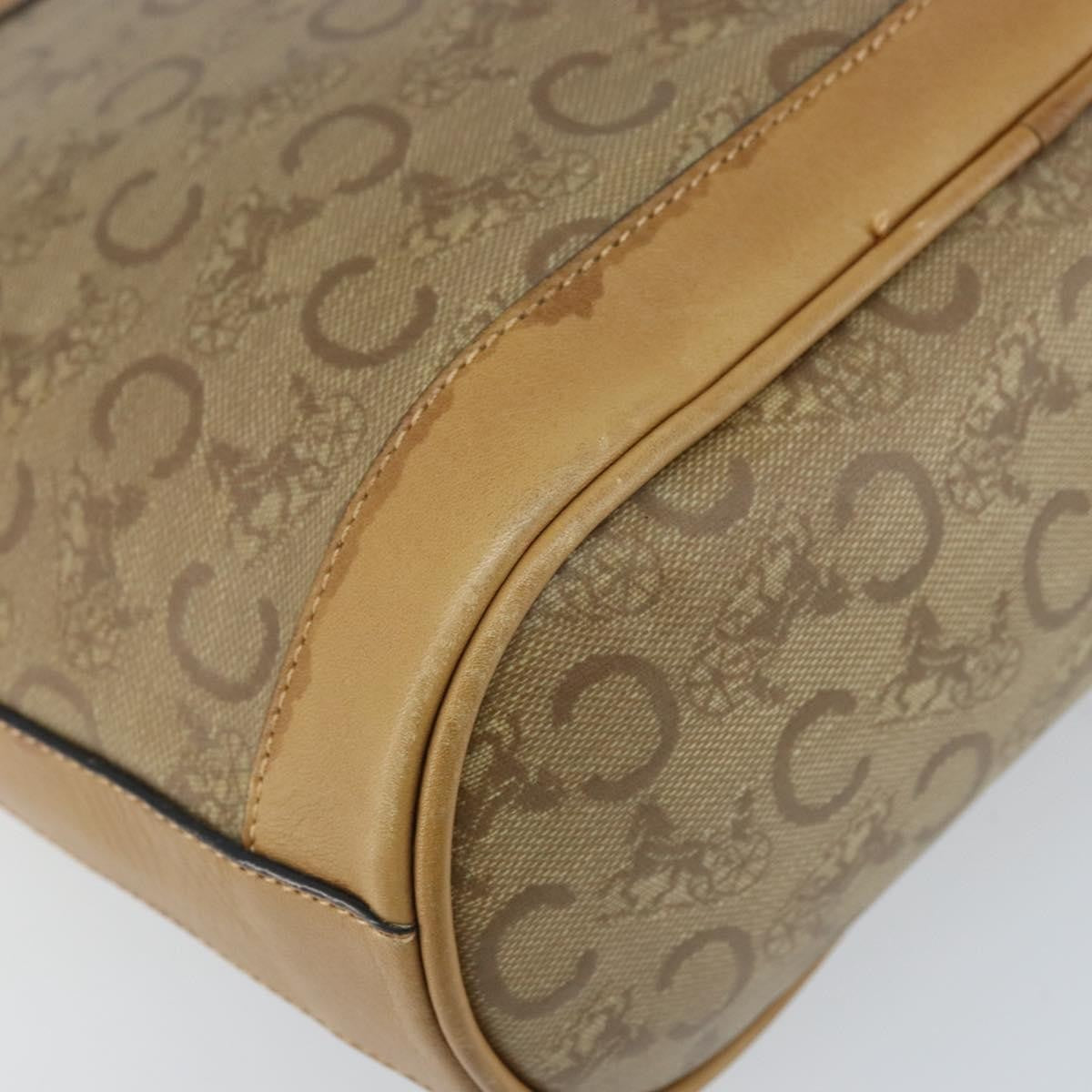 Celine C Sulky Canvas and Leather, Beige, Canvas, Shoulder Bag
