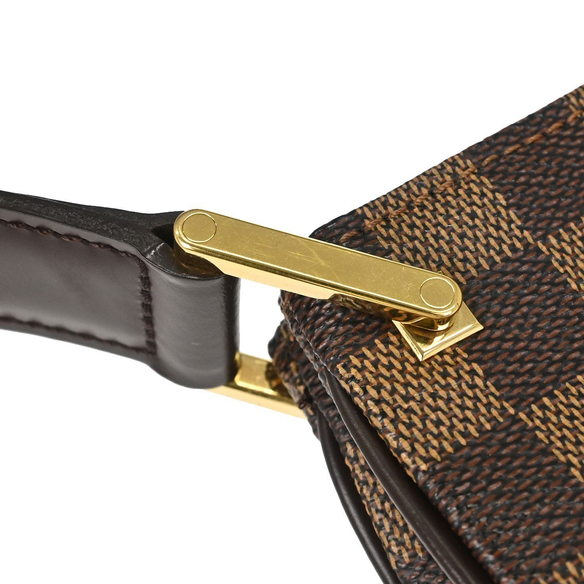 Louis Vuitton Aubagne Damier Ebene, Brown, Canvas, Shoulder Bag