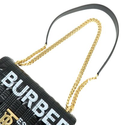 Burberry Lola Clutch on Chain Quilted Leather, Black, Leather, Clutch