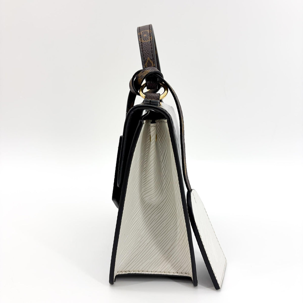 Louis Vuitton Spring Street NM Monogram Vernis with Monogram Canvas and Epi Leather, Black, Patent Leather, Handbag