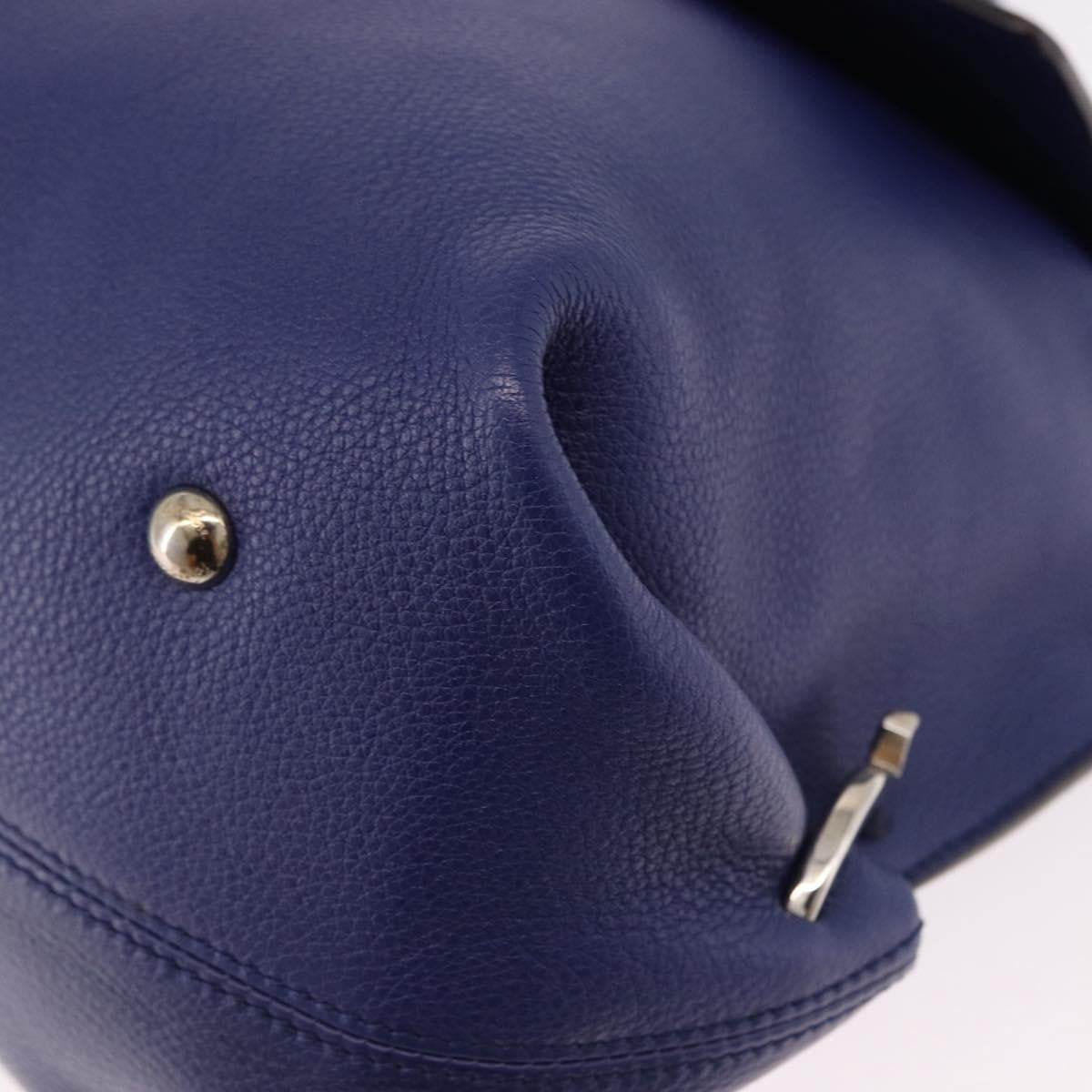 Salvatore Ferragamo Sofia Satchel Leather, Blue, Leather, Handbag