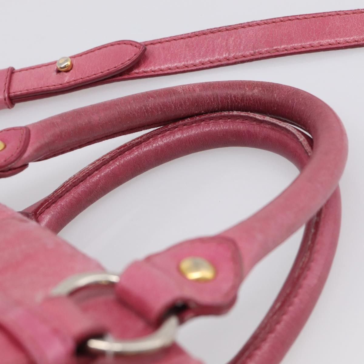 Miu Miu Vitello Lux Leather, Pink, Leather, Handbag