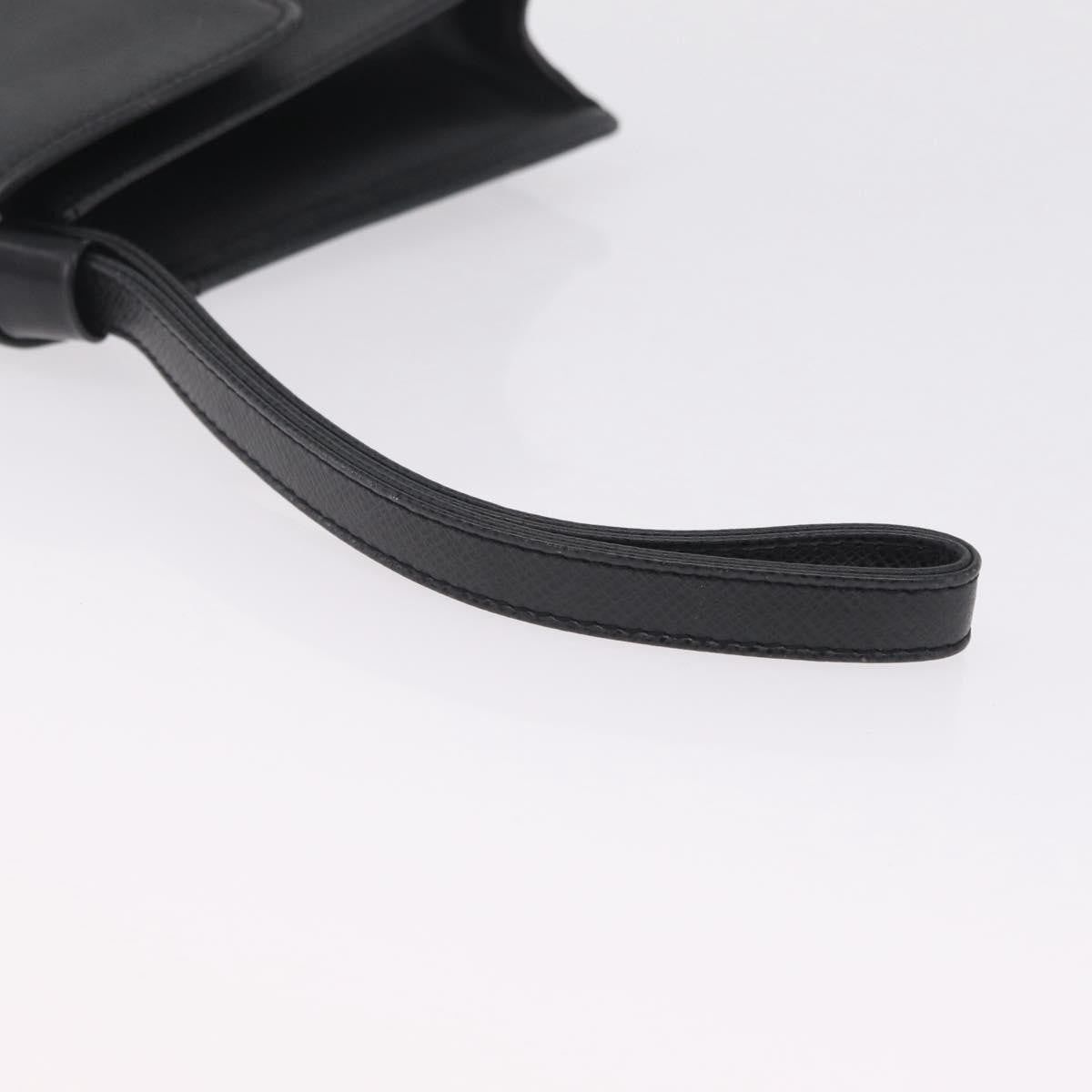 Louis Vuitton Selenga Pochette Taiga Leather, Gray, Leather, Clutch