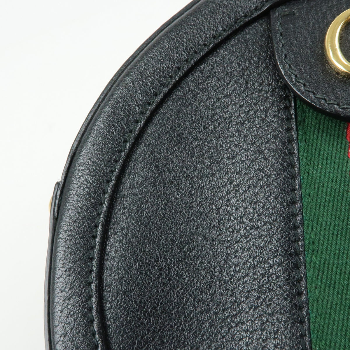 Gucci Ophidia Round Leather, Black, Leather, Shoulder Bag