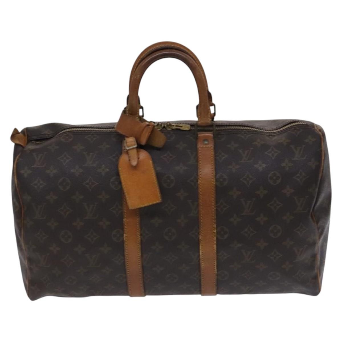 Louis Vuitton Keepall Monogram Canvas, Brown, Canvas, Travel Bag