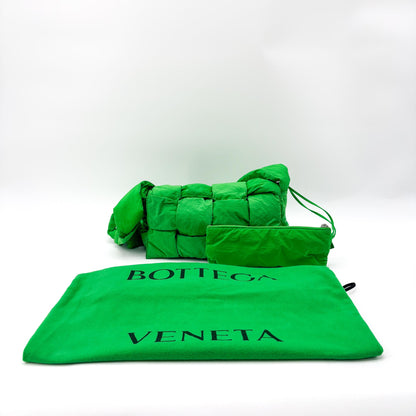 Bottega Veneta Padded Tech Cassette Intrecciato Nylon, Green, Nylon, Crossbody Bag