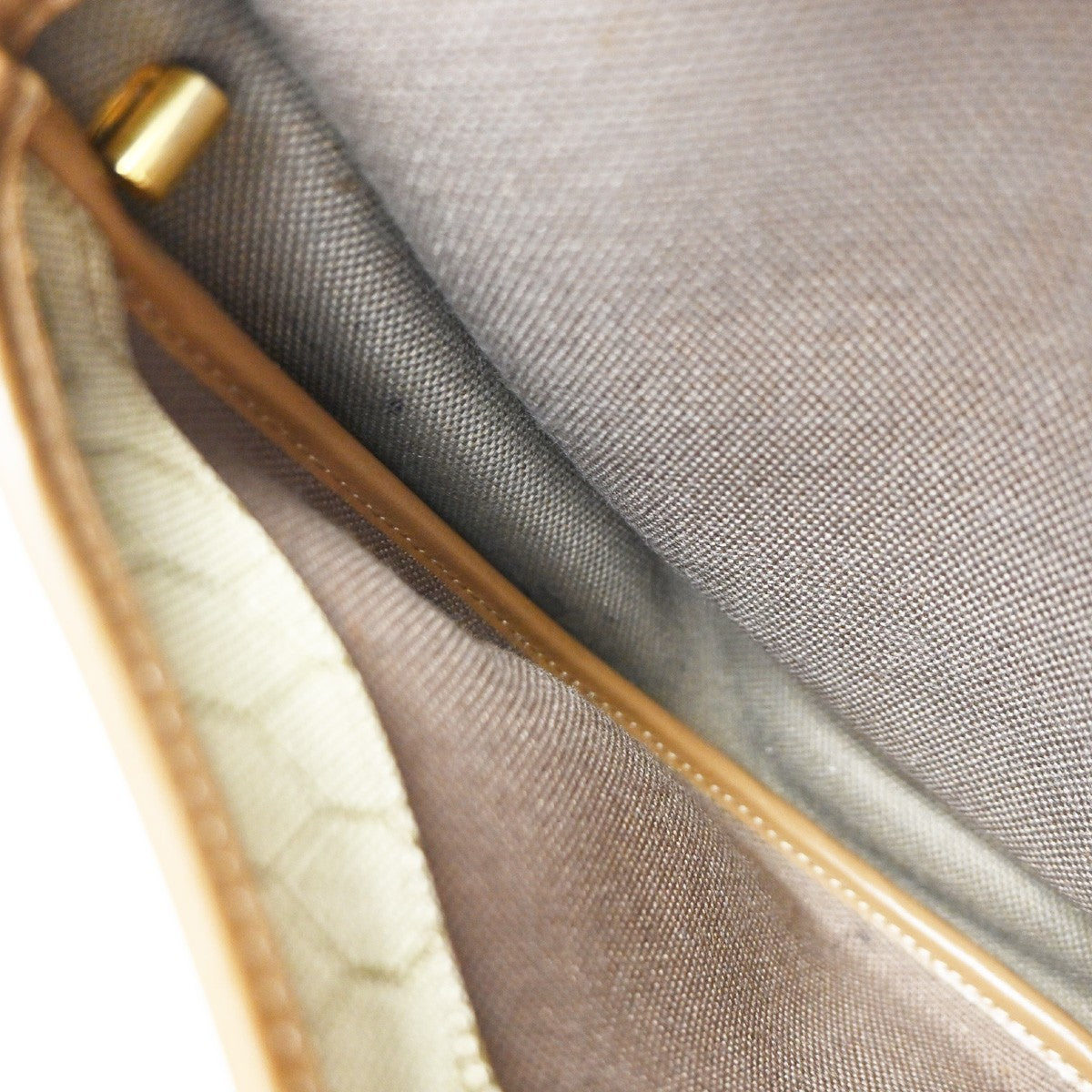 Christian Dior Vintage Honeycomb Canvas, Beige, PVC, Shoulder Bag