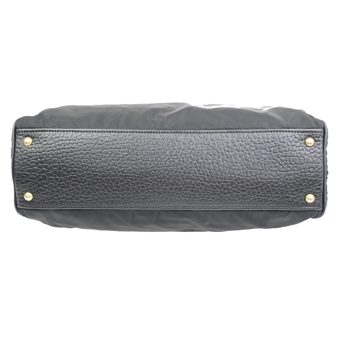 Prada Tessuto Tote nylon and leather, Black, Nylon, Handbag